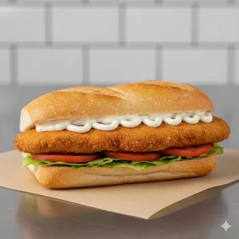 Imagen de Sandwich de suprema simple con papas fritas