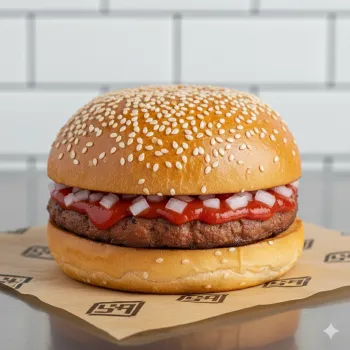 Imagen de Hamburguesa simple con ketchup