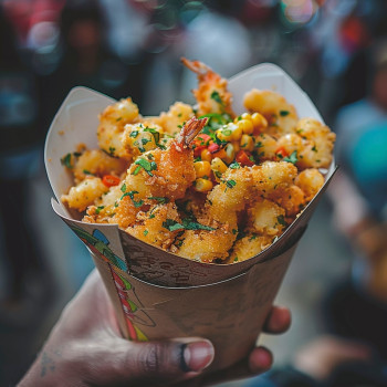 Imagen de Langostinos empanados fritos